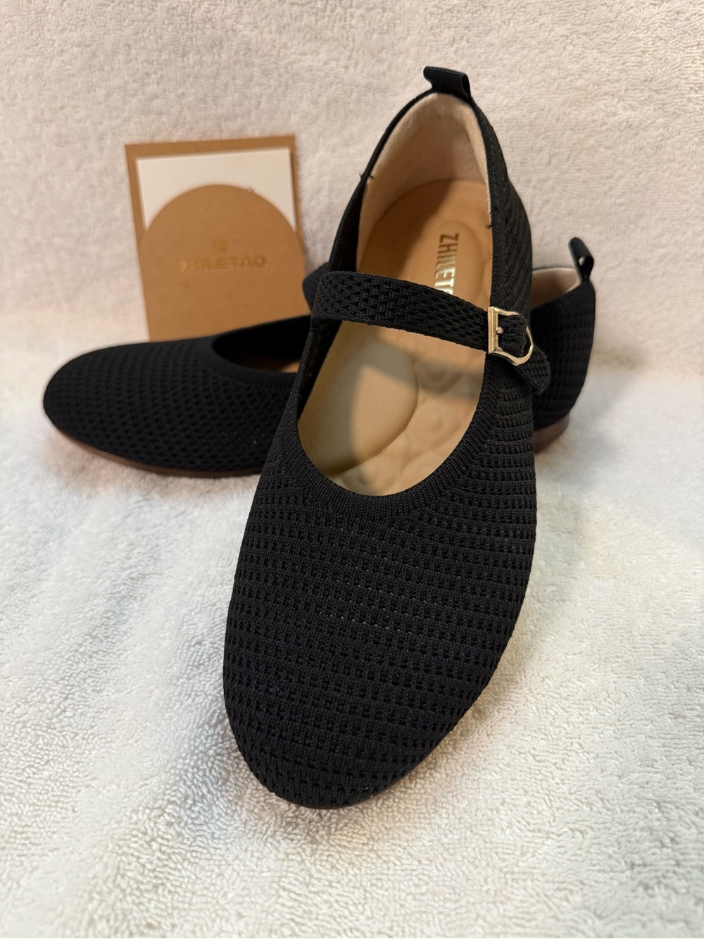 Black Mary Jane Knit Flats bundle shoes for deeper discount